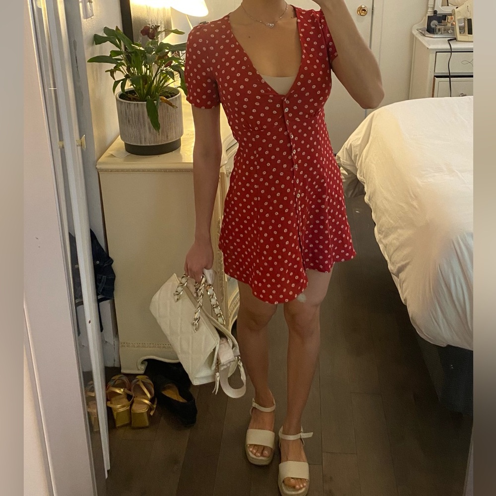 Red summer dress